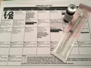 My February IVF calendar